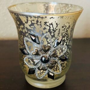 Shimmering Crystal Mercury Glass Candle Votive